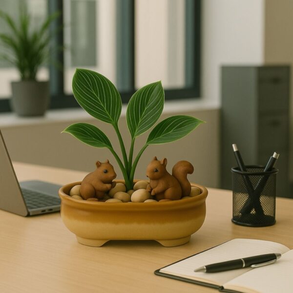 Birkin Beige Brown Desk Planter