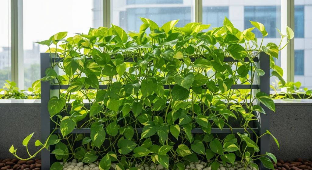 Top 10 Low-Maintenance Outdoor Plants for Indian Office Gardens - Money Plant (Epipremnum aureum)